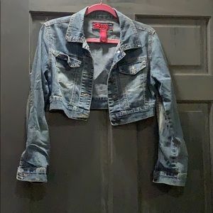 Star Cropped denim jacket